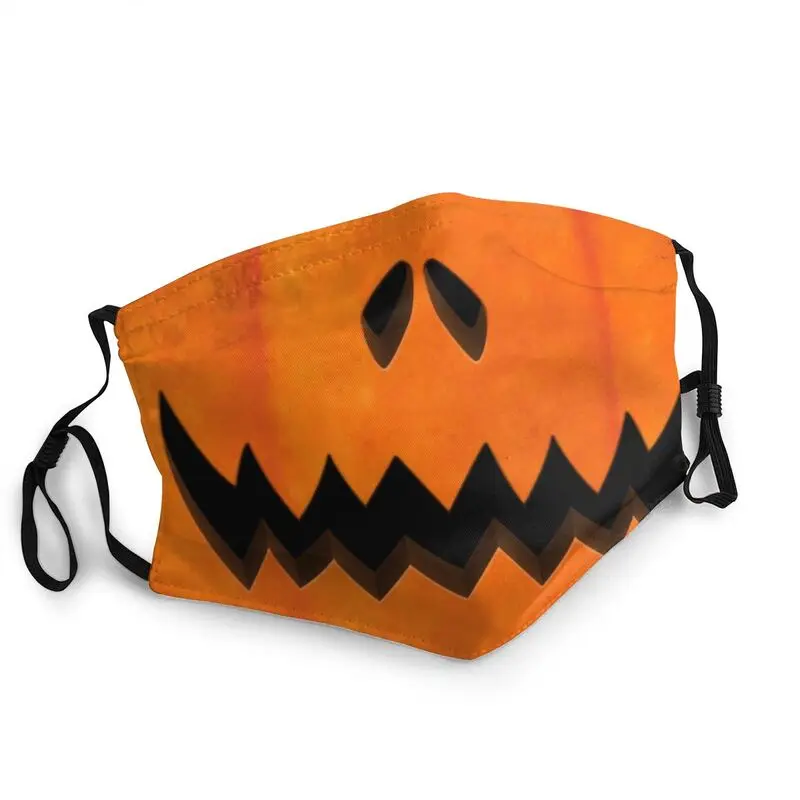 

Маска для лица с тыквой и страшной улыбкой, моющаяся