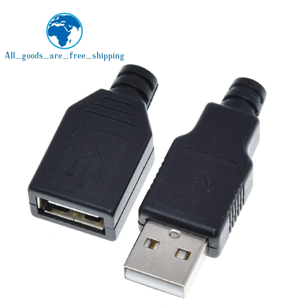5 Тип набора A входящий штекер USB 4-контактный разъем + tyрe Разъем 4 Pin с черной