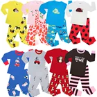 Пижама для маленьких девочек, детские пижамные комплекты с мультяшными животными, Детская Хлопковая одежда для сна с длинным рукавом, удобная Пижама для мальчиков, одежда для сна