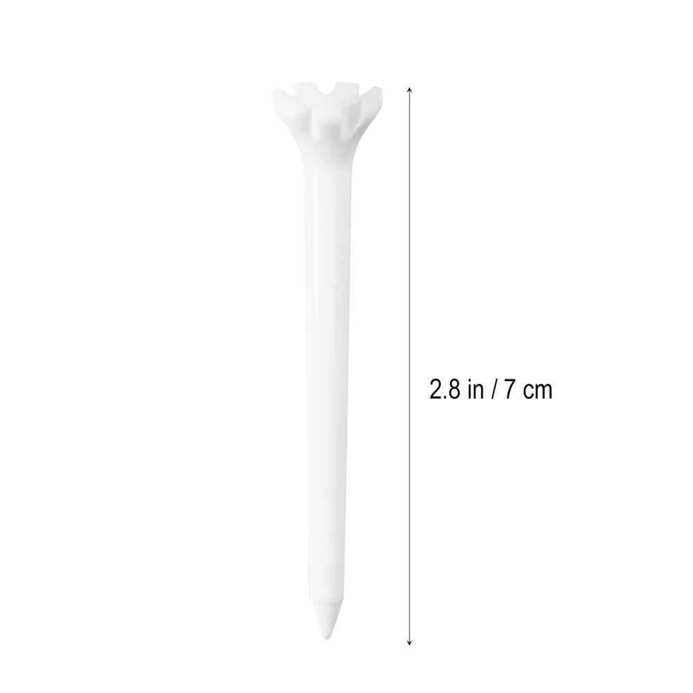 

100pcs/Set 70mm Tees Outdoor Sports Tees Training Equipment Supplies Accessories For Golfer (White)