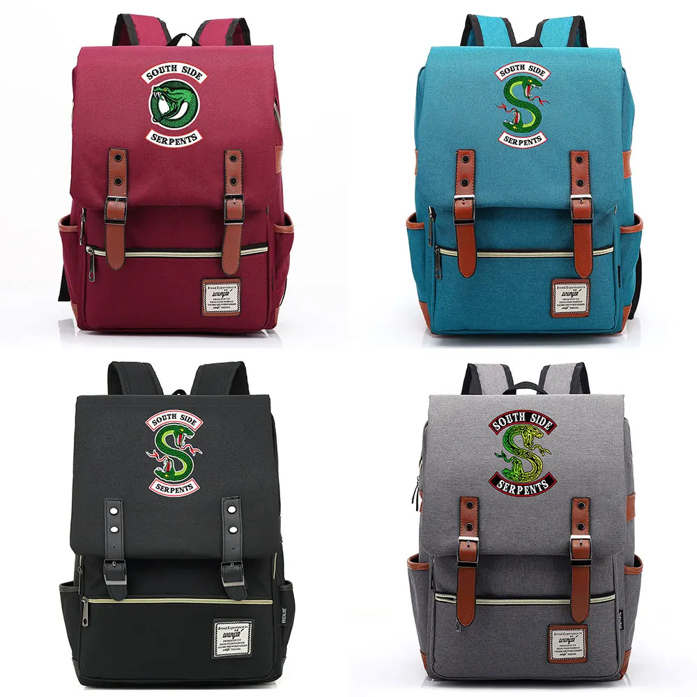 

2020 Fashion Snake's Chocolate Lighting Shop Buckle Children School bag Teenagers Student Schoolbags Women Bagpack Men Backpack