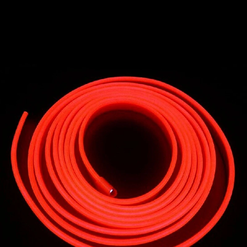 Car Cold Light Red Lamp Strip Atmosphere Interior Decorative EL OLED Trim 2M For Ford VW BMW Aud | Автомобили и мотоциклы