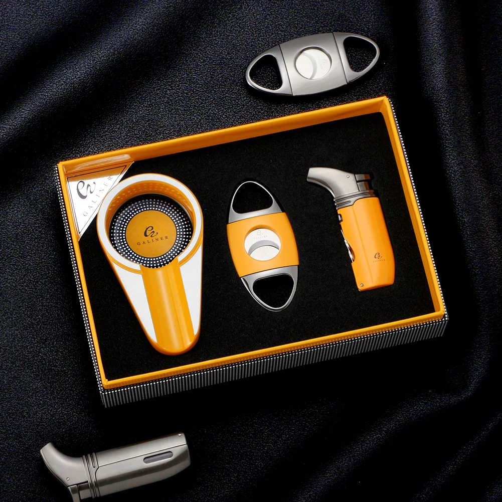 Набор газовых прикуривателей Galiner керамическая пепельница для сигар карманный