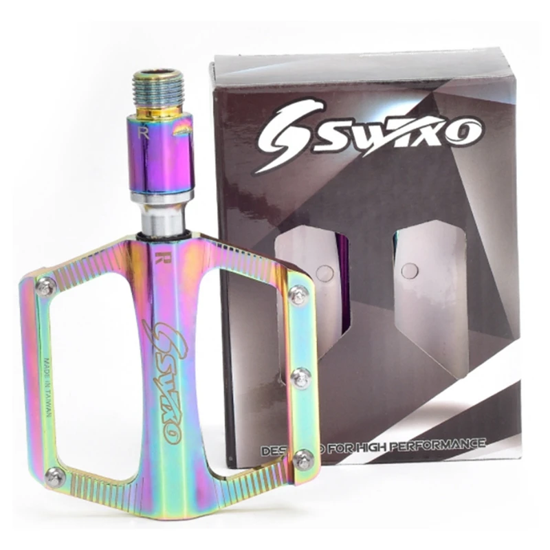 

SWTXO Bicycle Pedals Ultralight Aluminum Alloy Hollow Anti-Skid Bearing Mountain Bike Accessories MTB Foot Pedals