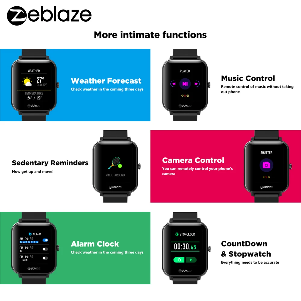 

Zeblaze GTS Smart Watch for Phone-Calls Smartwatch Fitness Sleep Heart Rate Blood Pressure Monitor Waterproof Smart Watches-old