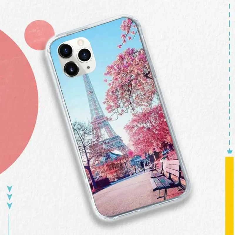 

Romantic Paris Eiffel Tower Phone Case for iPhone 11 12 pro XS MAX 8 7 6 6S Plus X 5S SE 2020 XR