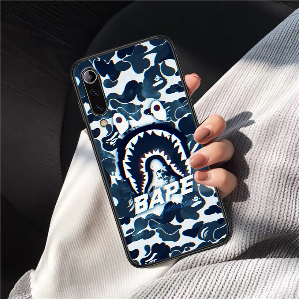 

Fashion Sports Brand Bape Phone Case For XIAOMI MI Note 8 9 T 10 Pro Lite SE A2 A3 POCO X M MAX 2 3 black Waterproof 3D Coque
