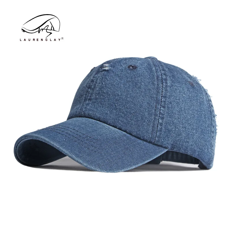 

Personality washed hole ladies cap outdoor sun hat cowboy baseball cap men in spring and summer