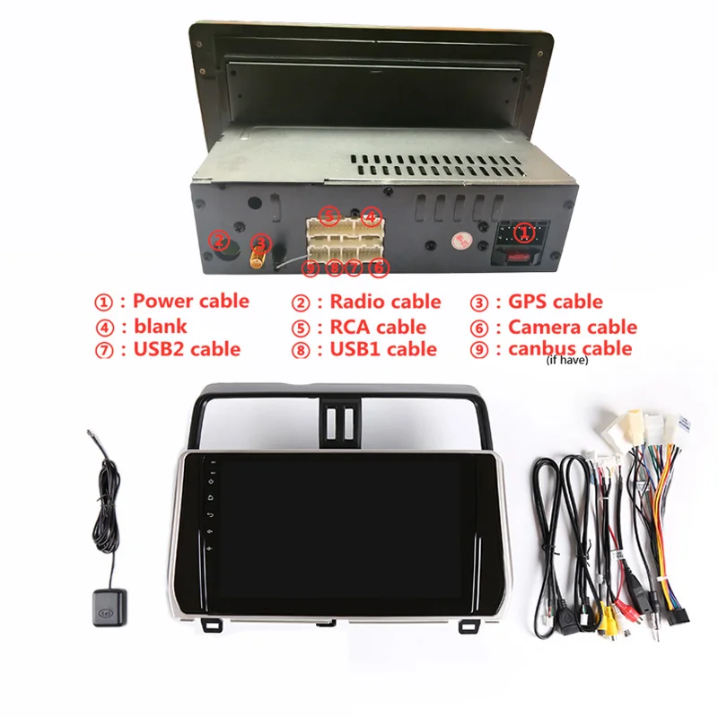 

6G RAM 2 din android 10 car radio auto stereo for toyota land cruiser prado 150 2017 2018 navigation GPS DVD Multimedia Player