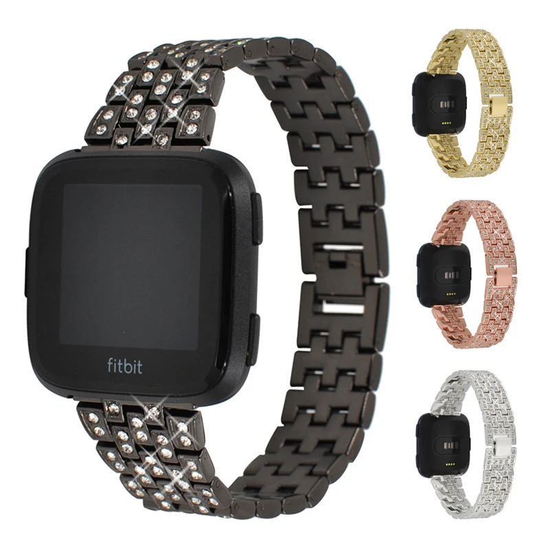 

Stainless Steel Strap For Fitbit Versa 3 Watch Diamond Wristband Loop Clasp For Fitbit Versa 2 3 Sense Versa Lite Bracelet Band