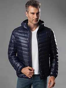 Men's Hooded Jackets Light Thin Warm Duck Down Filler Autumn Winter Male Loose Coats Plus Size 4XL 5XL 6XL for Weight:50-145kg