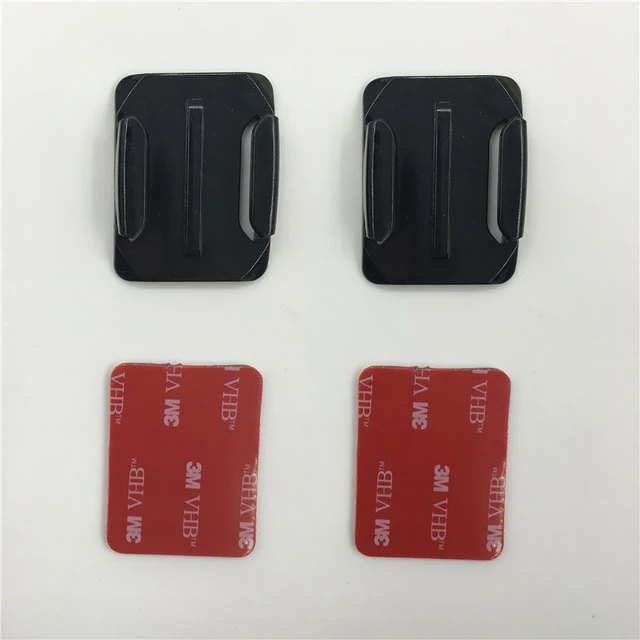 4 pcs Аксессуары наклейка плоская изогнутая клейкая VHB крепление для доски для серфинга шлемы для gopro HD Hero 3+ 4 для Xiaomi Yi для SJCAM - Цвет: 4 pcs