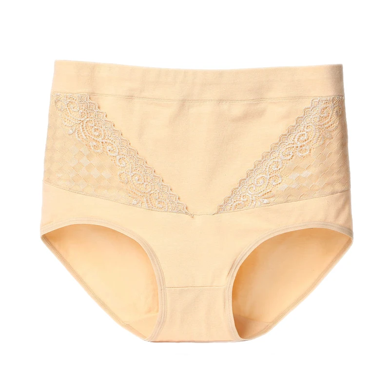 Трусы женские с высокой талией HW026 приталенные из чистого хлопка дышащие