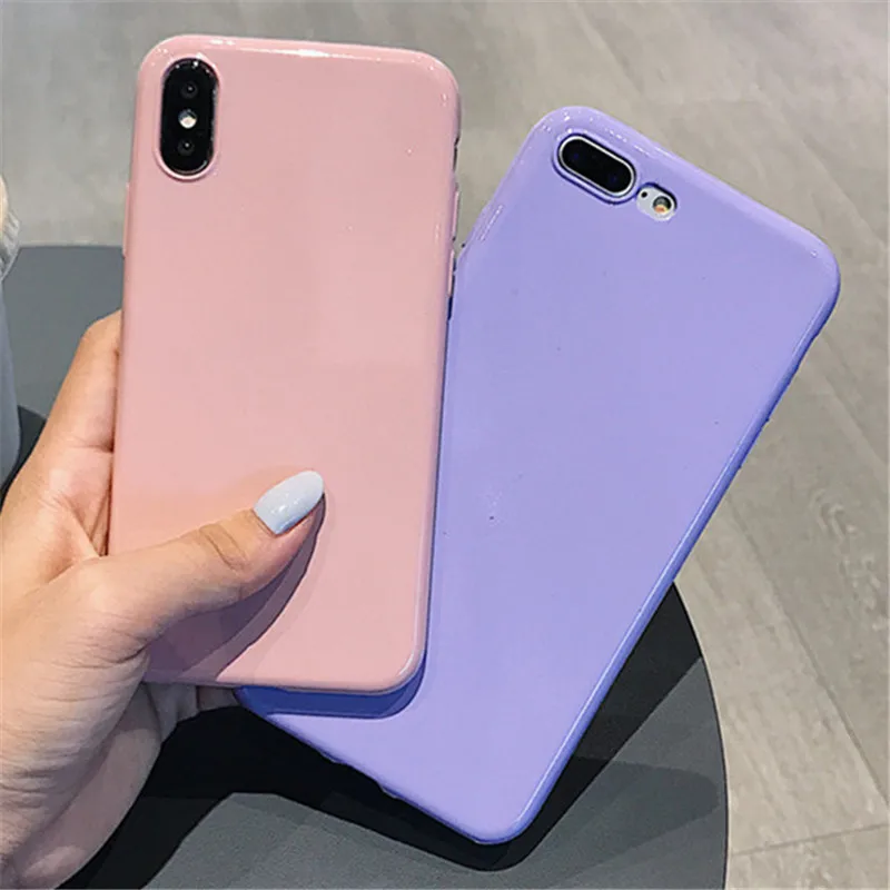 Блестящие Чехлы для iPhone X XR XS Max 8 7 6 6S Plus из мягкого ТПУ Samsung Galaxy S10 S10e S9 S8 S7 S6