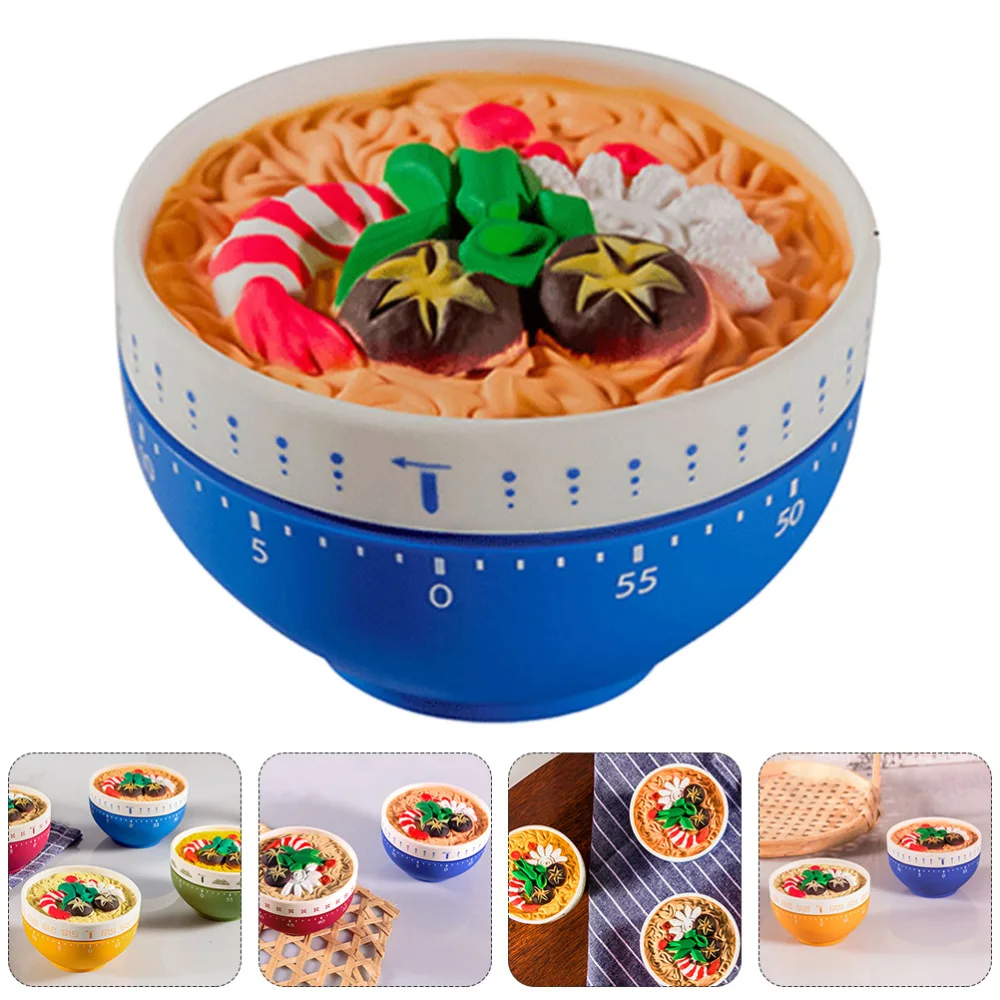 

1pc Noodles Bowl Shape Kitchen Mechanical Timer Time Manager for Home (Blue)