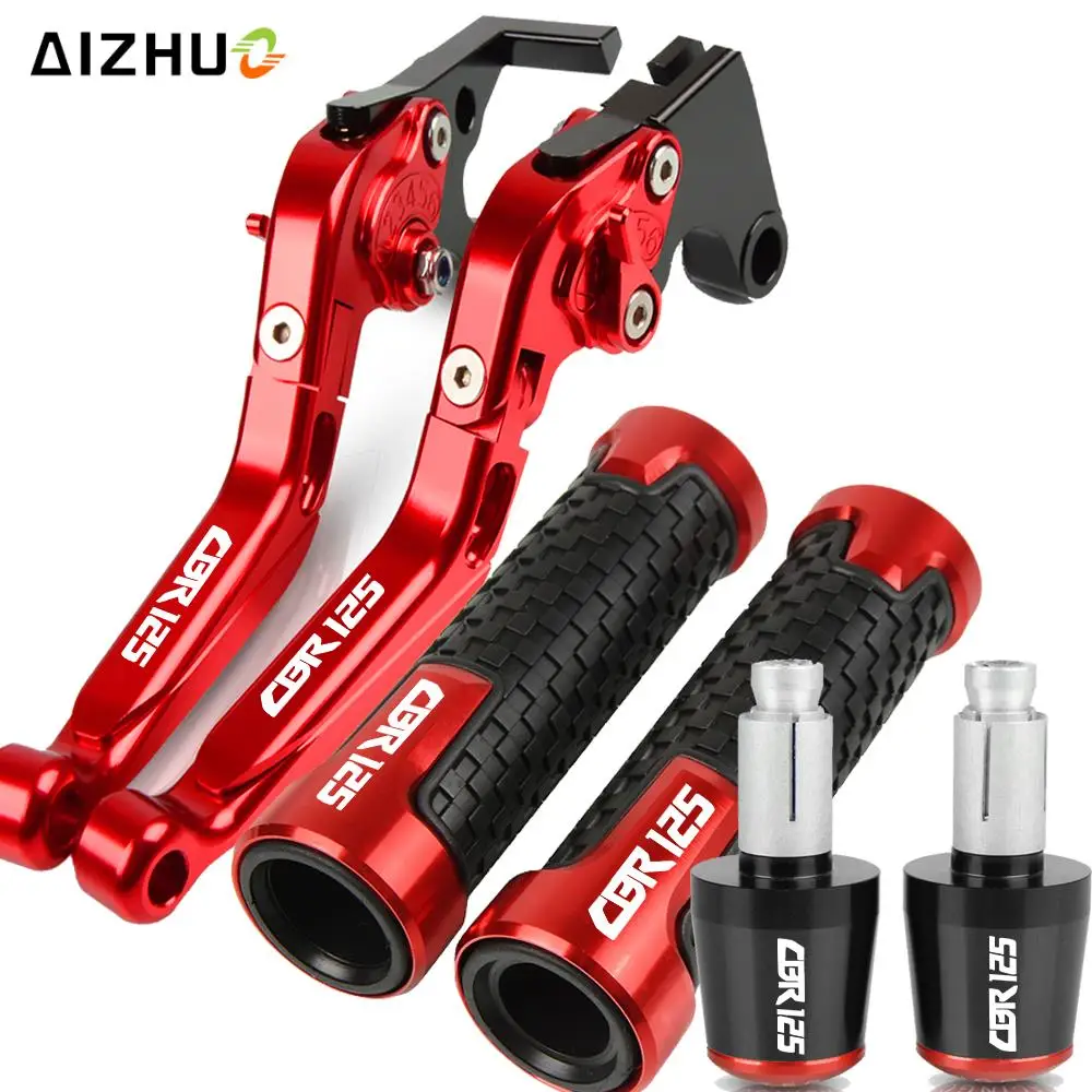 with logo for honda cbr125r cbr 125 r 2004 2010 2005 2006 cbr125 motorcycle part brake clutch lever handlebar handle grips ends free global shipping