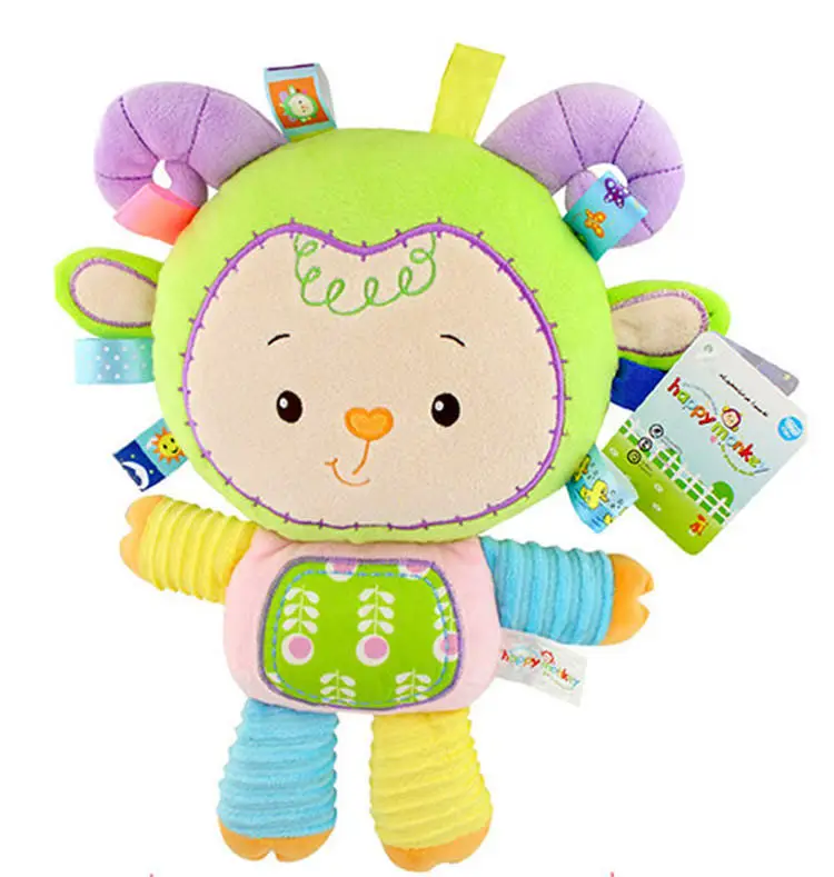 5 стилей детские погремушки для малышей игрушки кукла плюшевые животные ручной