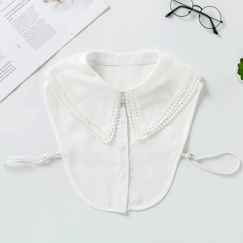 Linbaiway женский однотонный съемный воротник с лацканами ожерелье двухслойная