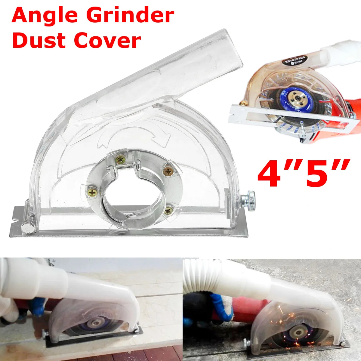 

Angle Grinder Dust Shroud Cover Tools For Dry Surface Grinding Universal Grinder Dust Collection Cover Power Tool Accessories