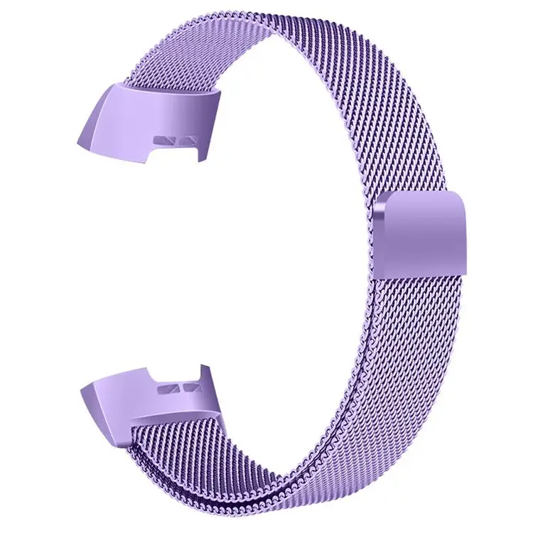 Замена Fitbit Charge 2 полосы кожаный ремешок сменный Смарт фитнес-часы с нержавеющей рамкой для зарядки 2 - Цвет: light purple