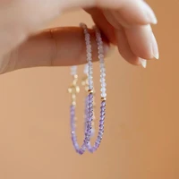 2022 new natural amethyst 2mm crystal bead bracelets for women handmade minimalist fine jewelry friendship bracelets