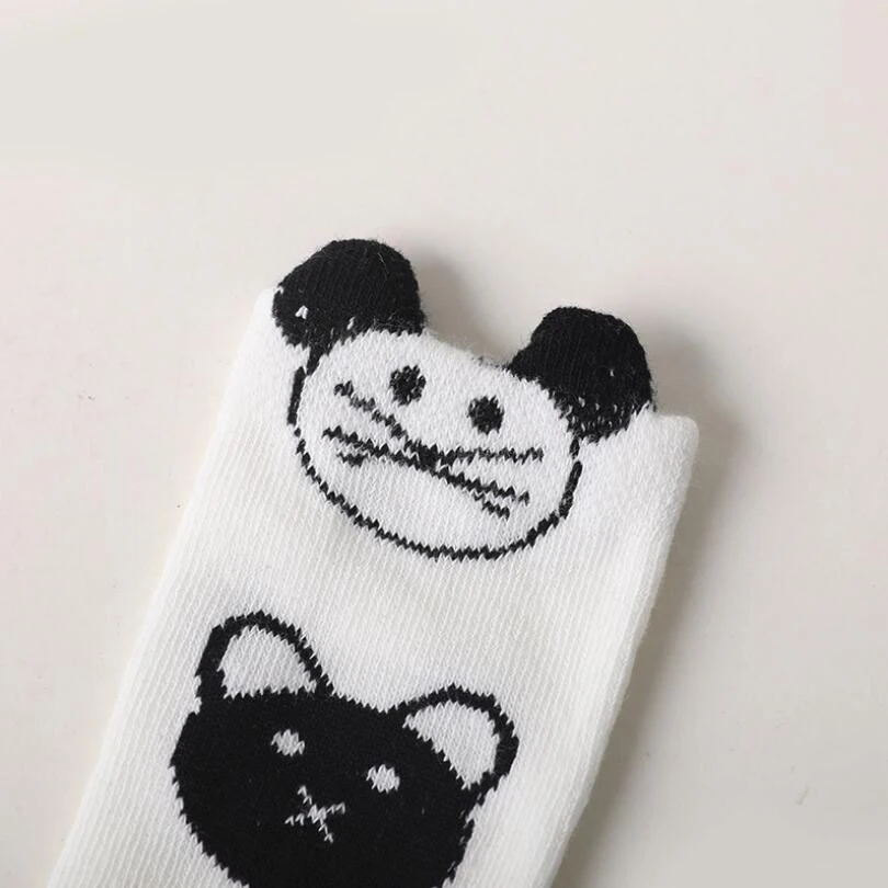 Носки хлопковые для новорожденных мультяшная панда мышь медведь Длинные