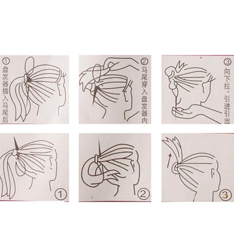 Пластиковая петля для прически конский хвост|Заколки плетения кос| |