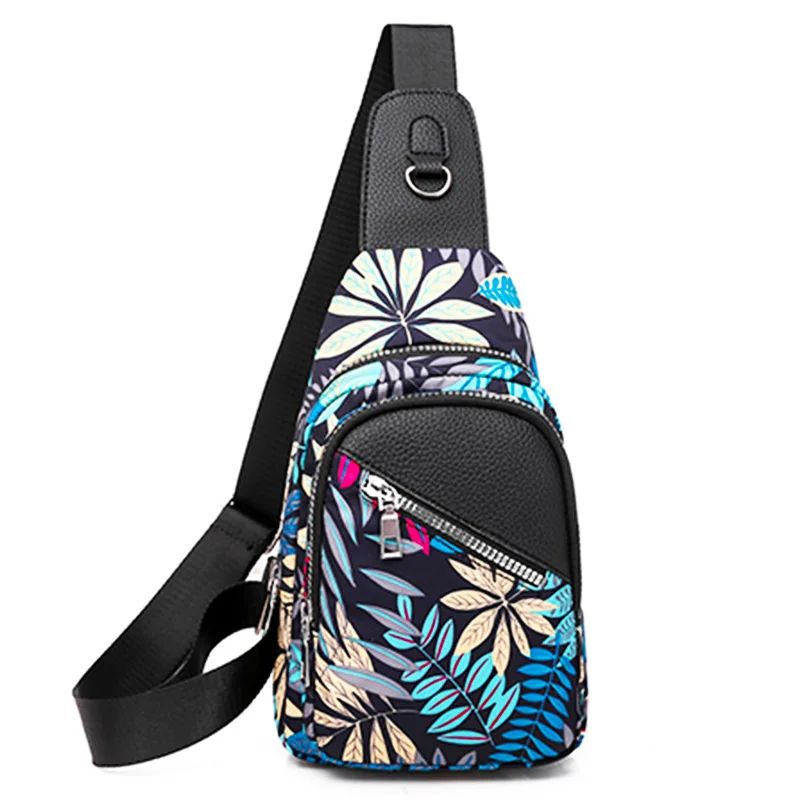 Модная нагрудная сумка с принтом Женская водонепроницаемая Оксфорд Дорожная