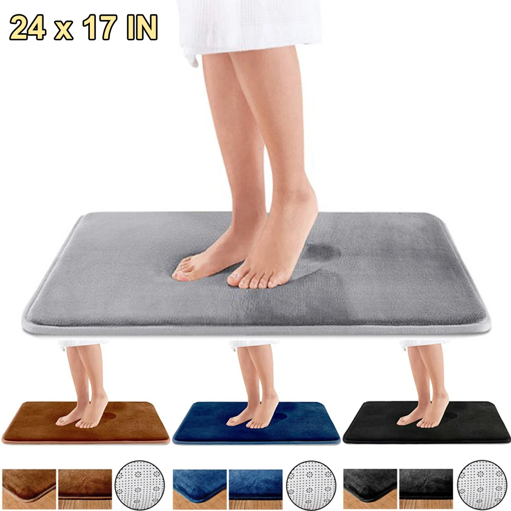 

Bath Mat Bathroom Carpet Water Absorption Rug Shaggy Memory Foam Bathroom Mat kitchen Floor bathroom rugs and mat set shower mat