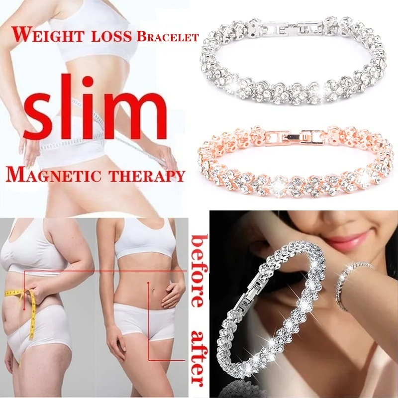 

Bridal Wedding Zircon Bracelet Luxury Silver-plated Crystal Zircon Female Jewelry Bracelet Gift Lose weight Slimming fat burner