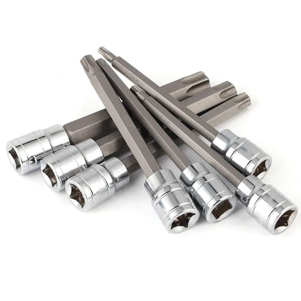 7 шт./кор. T25 T30 T40 T45 T50 T55 T60 3/8in диск 110 мм долпонительные удлиненные хвостовик Torx Star