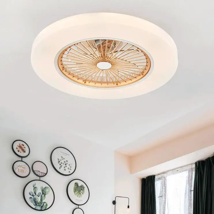 

Nordic Personality Simple Led Led Dimming Living Room Ceiling Lamp App Timing Fan Lamp Bedroom Electric Fan Lamp