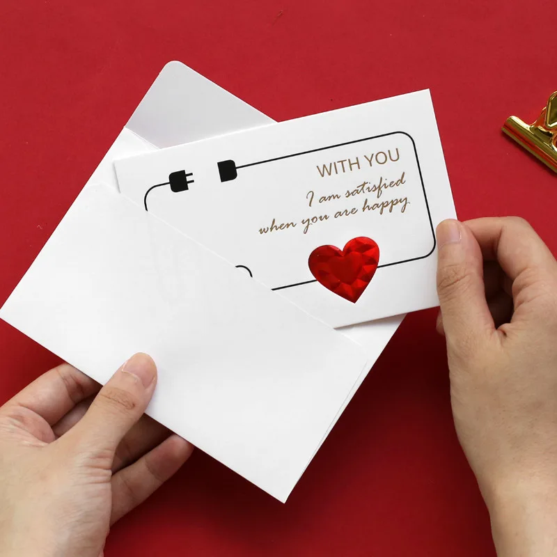 Поздравительная открытка с конвертами и надписью I Love You Forever 6 стилей высокое