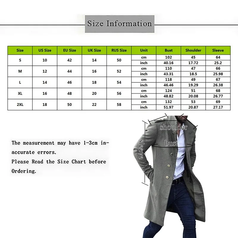 

2020 Vintage Men's Long Overcoat Autumn Solid Color Rtro Long Jacket Coat Male Single Breasted Business Outwear