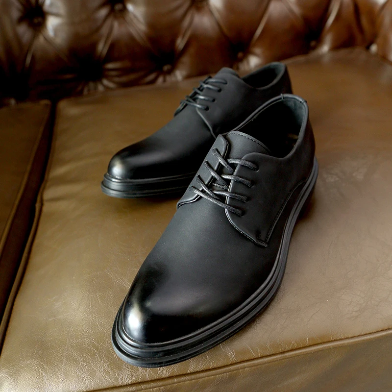 Мужские модельные туфли в деловом стиле лоферы из натуральной кожи на плоской