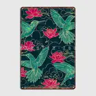 Плакат с колибри, металлическая табличка для клуба, дома, бара, пещера, украшение для стен, жестяная вывеска, плакат