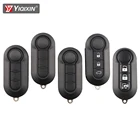 YIQIXIN Новинка 23 Кнопка резиновая прокладка флип-брелок Складной Дистанционный Автомобильный ключ для Fiat 500 Panda Abarth Punto для Citroen для Peugeot