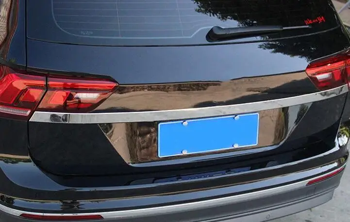 Аксессуары из нержавеющей стали для VW Tiguan 2019 2018 обшивка задней двери багажника