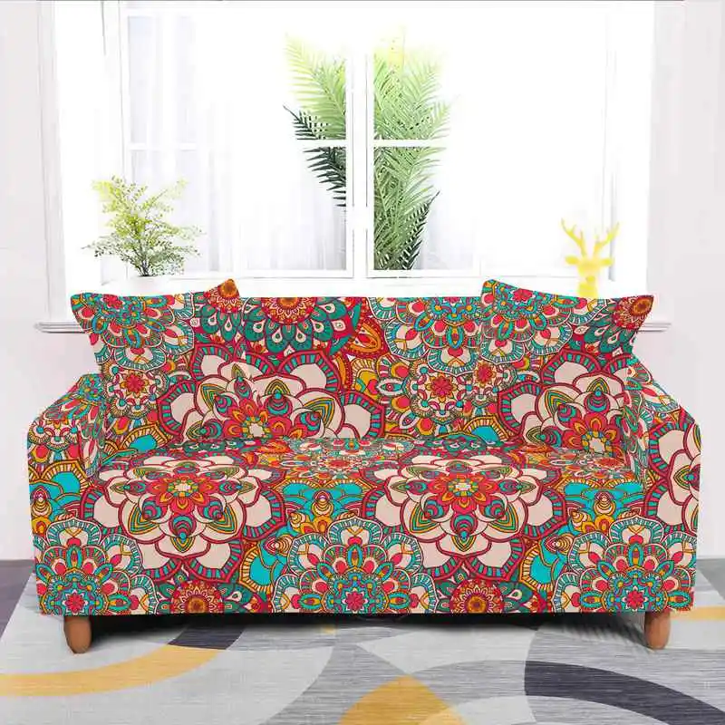 

Elastic Sofa Cover Mandala Slipcover Tight Wrap All-inclusive Couch s for Living Room Sectional
