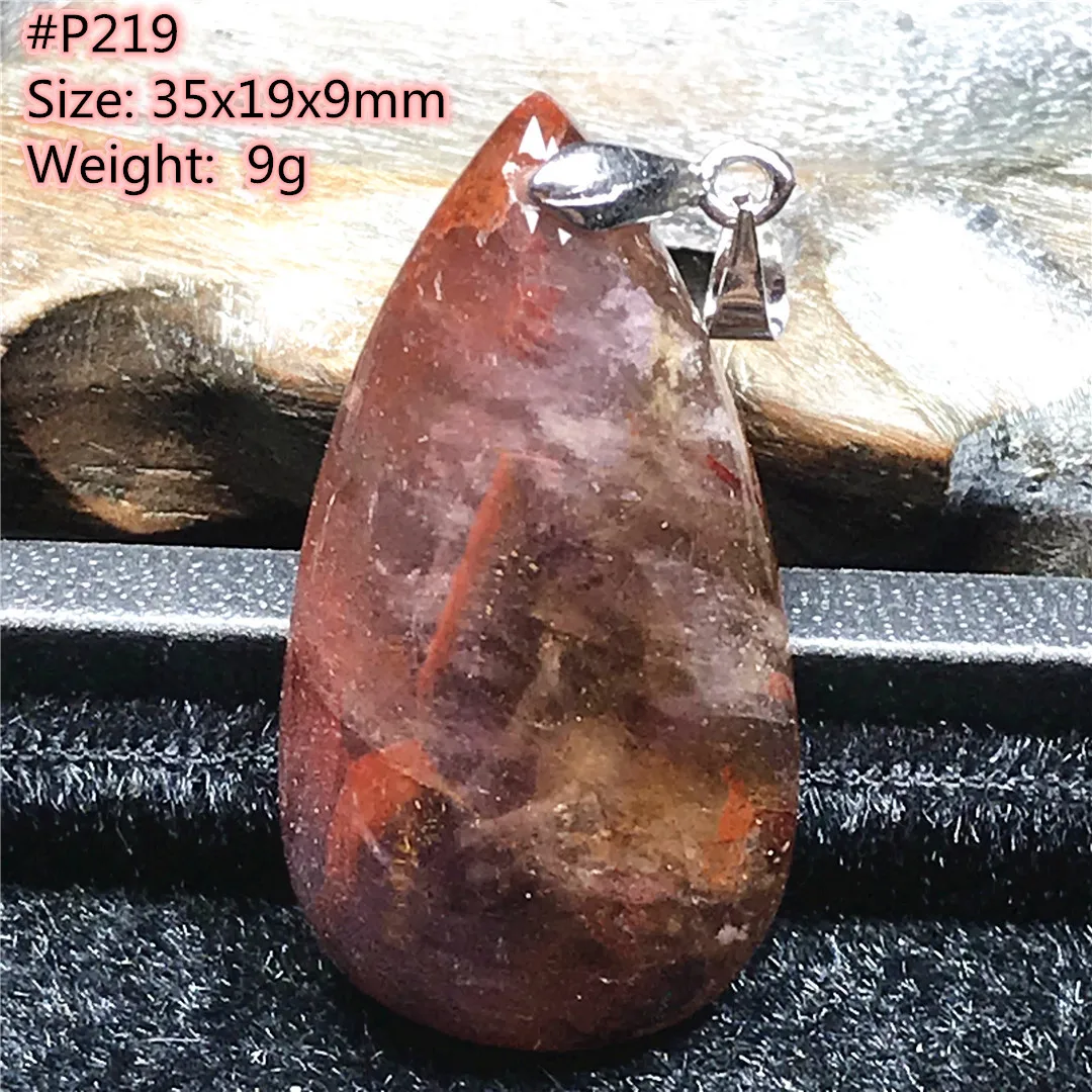 

Натуральный Красный Auralite 23 кулон для женщин и мужчин, 35x19x9 мм (Канада) с украшением в виде кристаллов бусины из лечебных камней рейки энергии серебро ювелирные изделия с драгоценными камнями AAAAA
