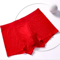 2021 spring and autumn new lucky and profitable red mens underwear modal seamless fortune red boxer briefs men