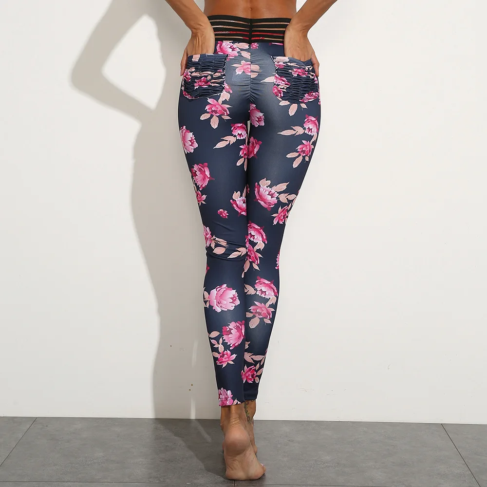 Женские брюки с высокой талией для спортзала обтягивающие леггинсы тренировок