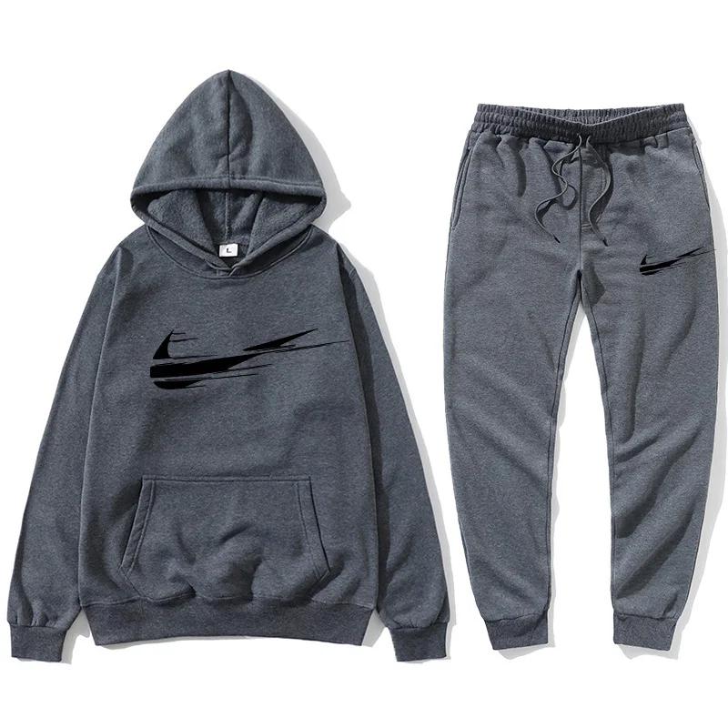 

Sportswear Men's Fashion Hoodie women's suit brand neki men's sportswear + sweatpants spring and autumn nikd Hoodie Pullover