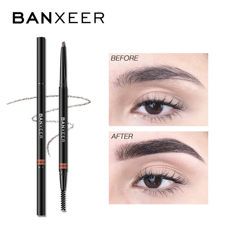 

Ultra-fine Triangle Double-headed Eyebrow Pencil with Color