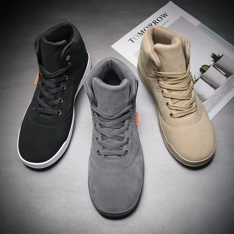 Plus cotton men's casual board shoes leather sneakers autumn and winter sports men | Спорт и развлечения