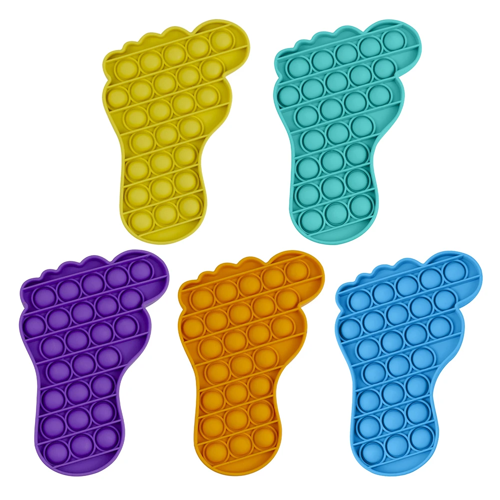 

Foot Shape Pop it Fidget Stress Ball Push Bubble Fidget Sensory Toys Autism Therapy Stress Relief Anti Stress Toys for Children