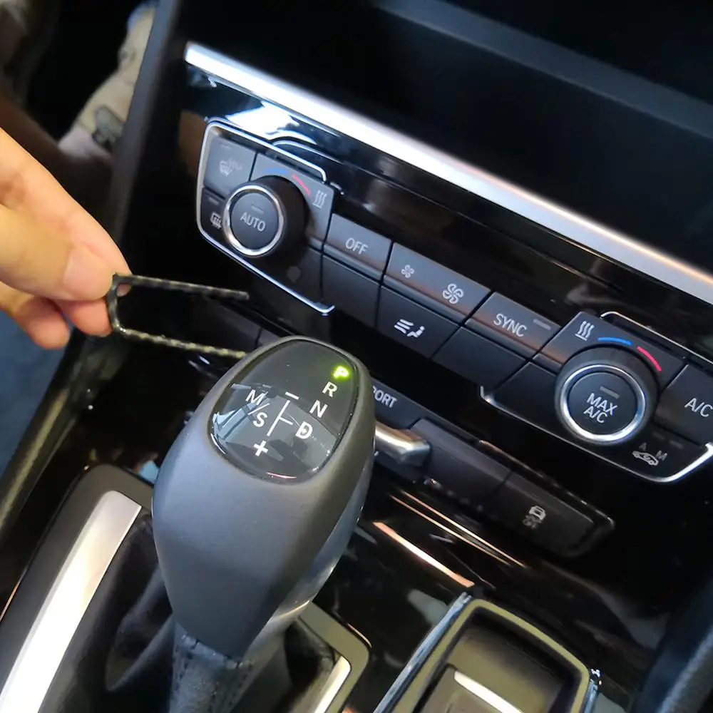 2 шт. карбоновое волокно и серебро ABS Хром Режим Кнопка рамка Накладка для BMW серии