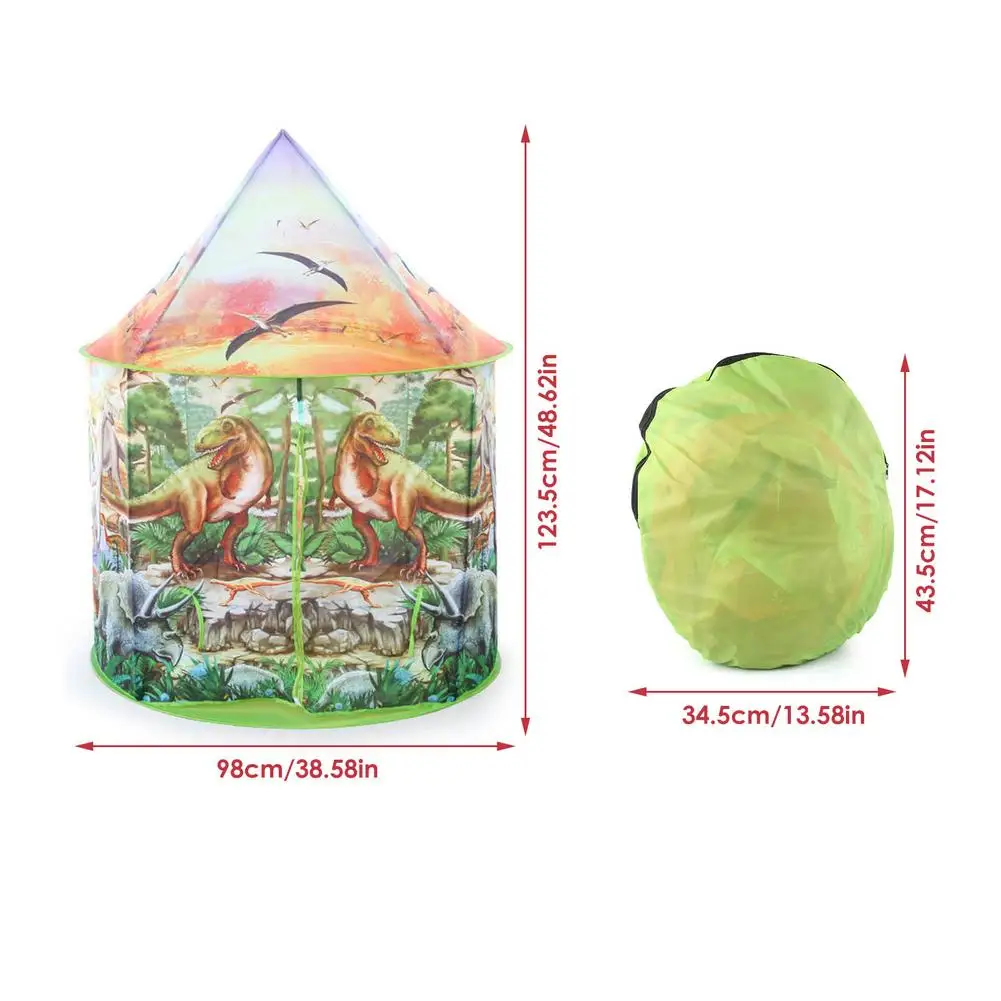 

Indoor Baby Pop Up Toy Tent Portable Foldable Tipi Prince Folding Tent Play House Kids Gifts Pretend Cartoon Dinosaur Tent House