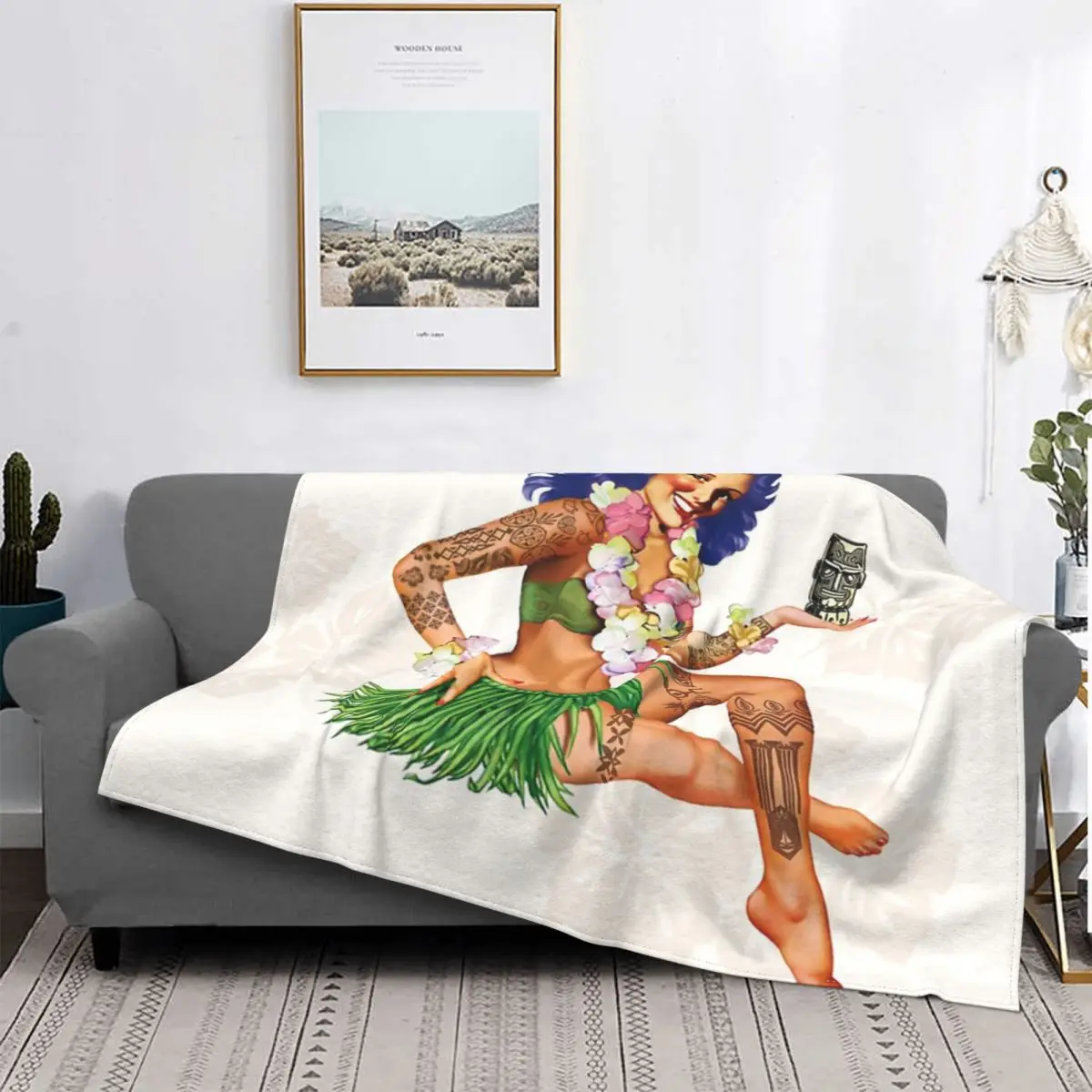 

Hawaiian Pin-Up Blanket Bedspread Bed Plaid Cover Sofa Blankets Summer Blanket Children'S Cover