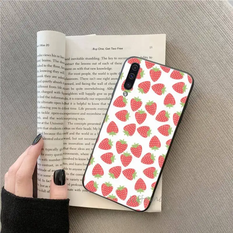 

strawberry Red cute fruit Phone Case For Samsung galaxy S 7 8 9 10 20 edge A 6 10 20 30 50 51 70 note 10 plus